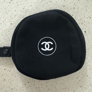 CHANEL Beaute Black Circular Pouch